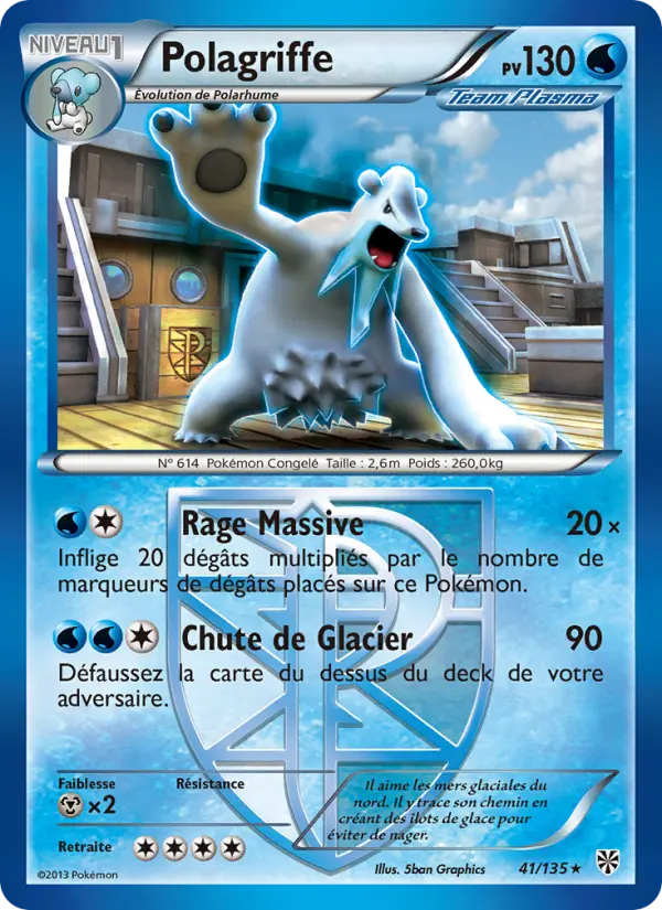 Scan HD carte Pokémon Polagriffe 41/135 — Tempète Plasma