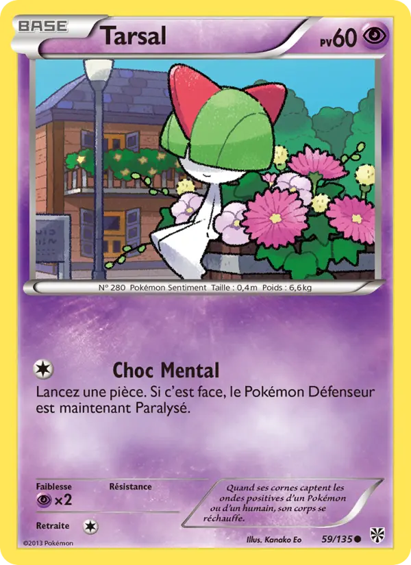 Scan HD carte Pokémon Tarsal 59/135 — Tempète Plasma