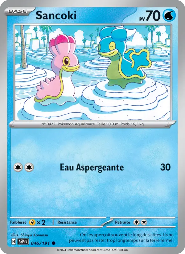 Scan HD carte Pokémon Sancoki 046/191 — Étincelles Déferlantes