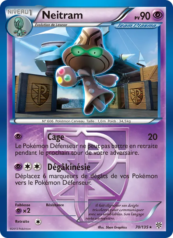 Scan HD carte Pokémon Neitram 70/135 — Tempète Plasma