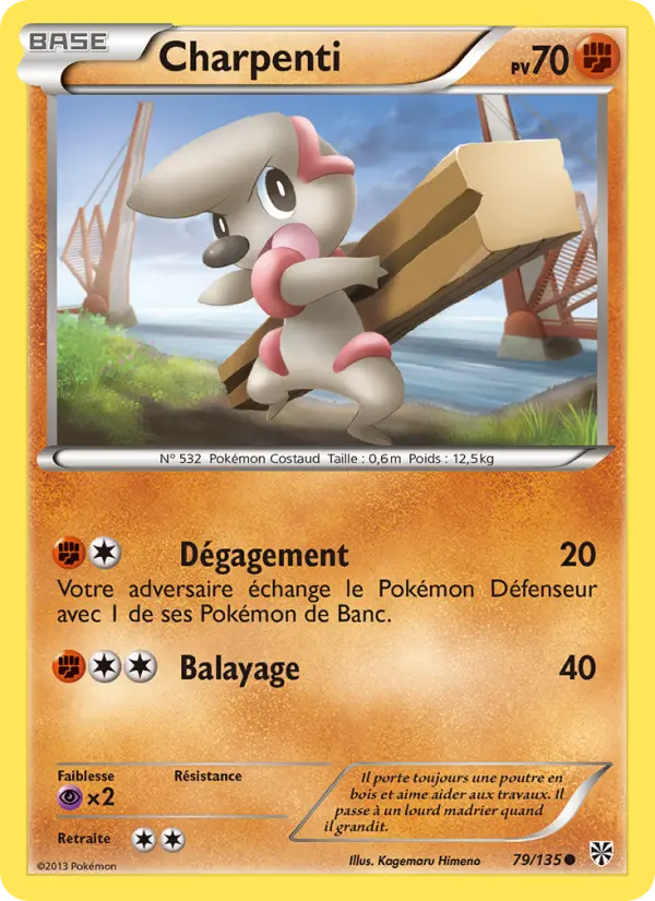 Scan HD carte Pokémon Charpenti 79/135 — Tempète Plasma
