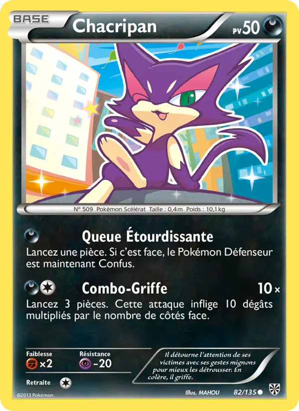 Scan HD carte Pokémon Chacripan 82/135 — Tempète Plasma