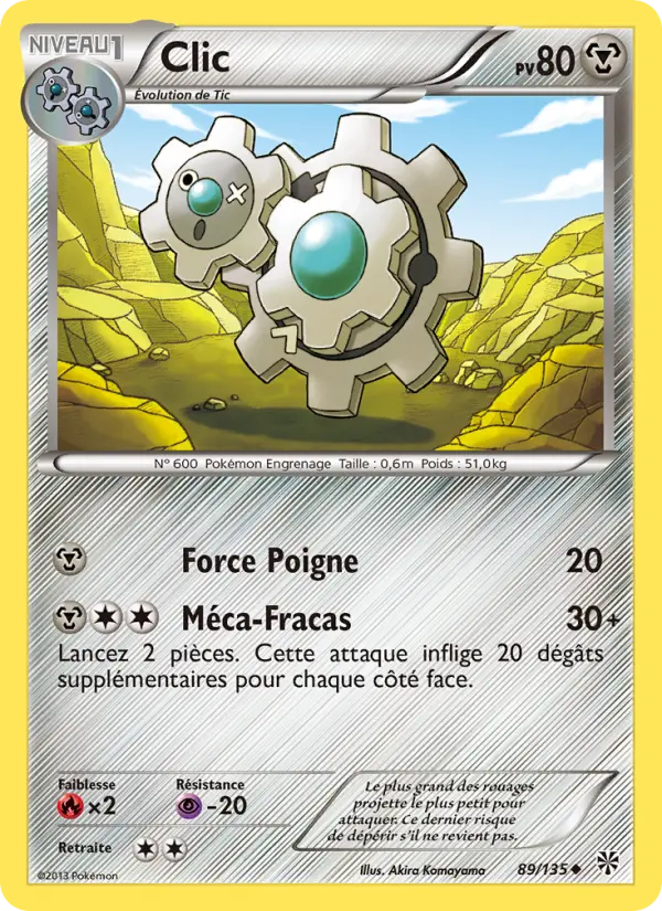 Scan HD carte Pokémon Clic 89/135 — Tempète Plasma