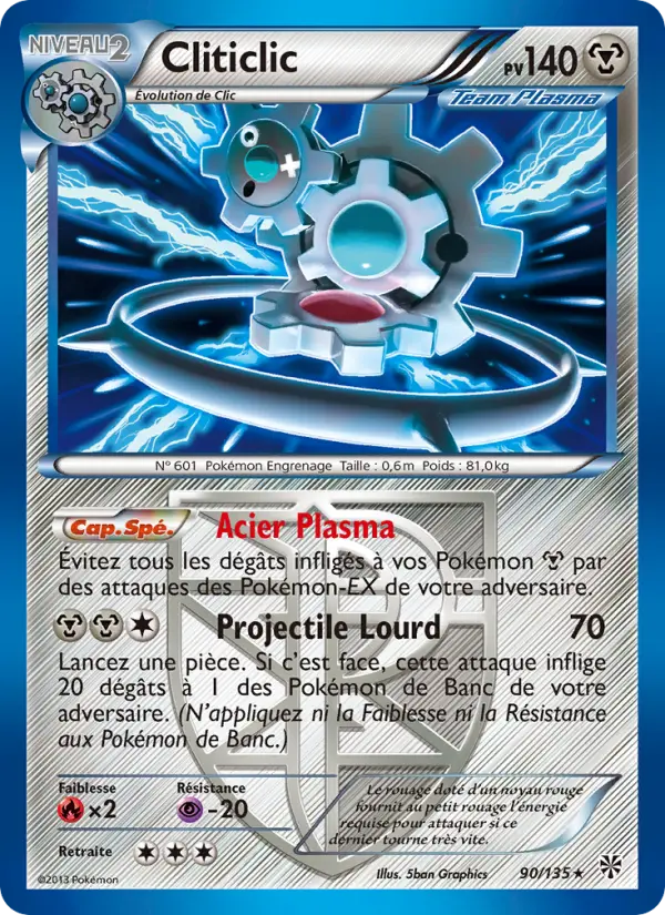 Scan HD carte Pokémon Cliticlic 90/135 — Tempète Plasma