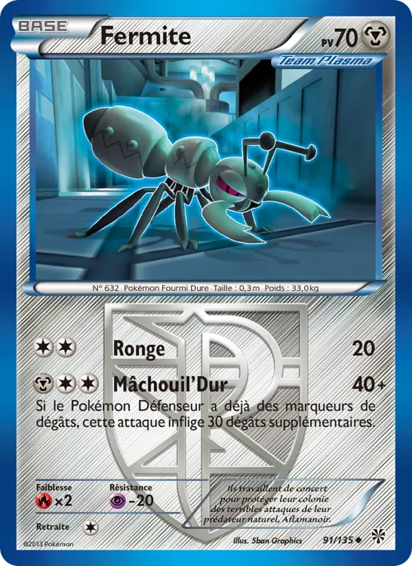 Scan HD carte Pokémon Fermite 91/135 — Tempète Plasma