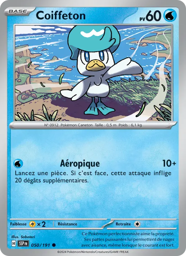 Scan HD carte Pokémon Coiffeton 050/191 — Étincelles Déferlantes