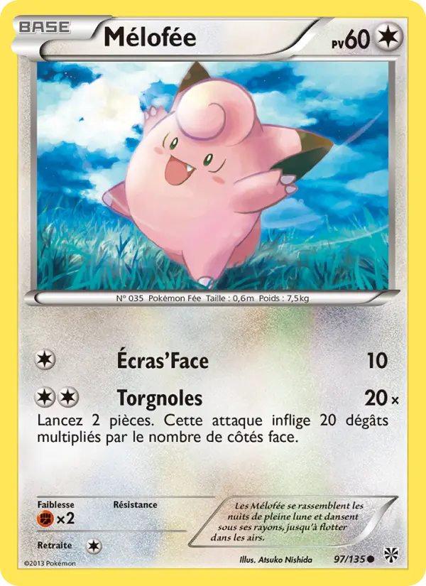 Scan HD carte Pokémon Mélofée 97/135 — Tempète Plasma
