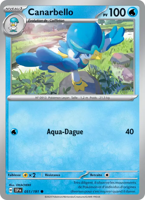 Scan HD carte Pokémon Canarbello 051/191 — Étincelles Déferlantes