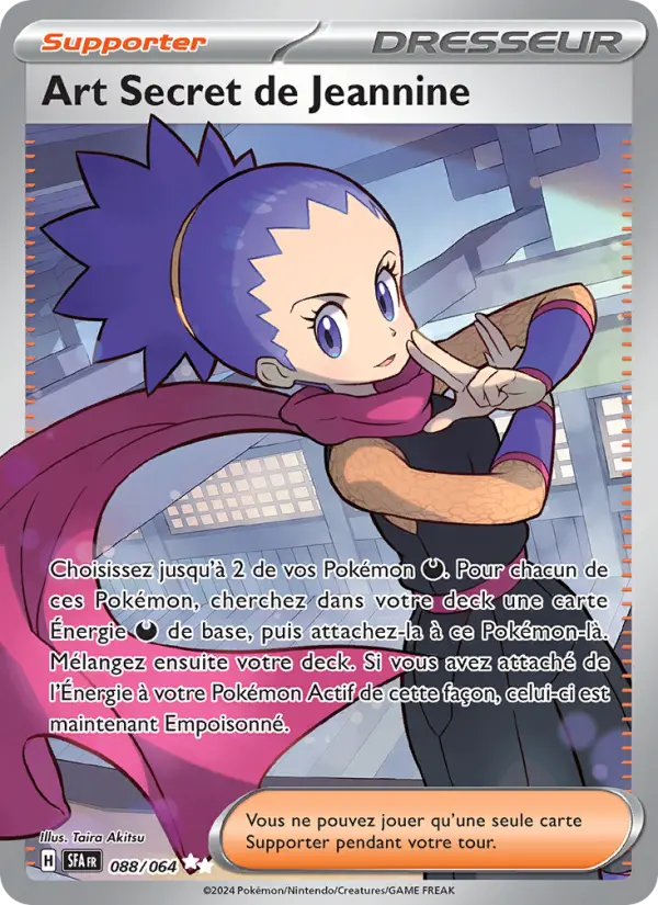Scan HD carte Pokémon Art Secret de Jeannine 088/64 — Fable Nébuleuse