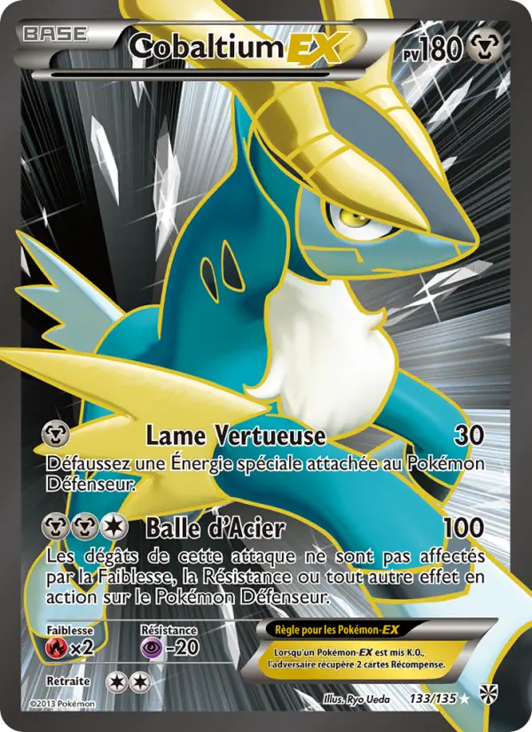 Scan HD carte Pokémon Cobaltium-EX 133/135 — Tempète Plasma