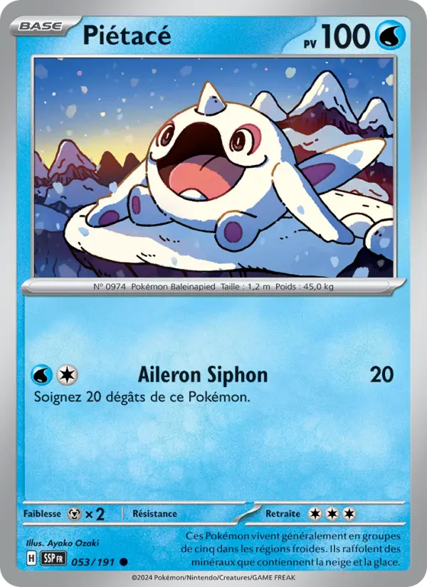 Scan HD carte Pokémon Piétacé 053/191 — Étincelles Déferlantes
