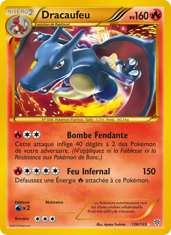 Scan HD carte Pokémon Dracaufeu 136/135 — Tempète Plasma