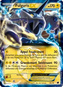 Carte Pokemon Fulguris-EX 38/116 Glaciation Plasma