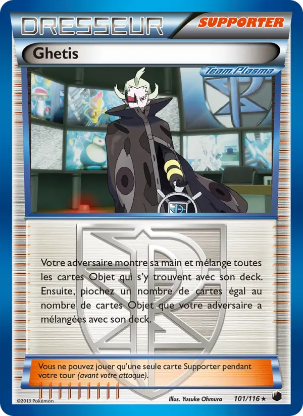 Scan HD carte Pokémon Ghetis 101/116 — Glaciation Plasma