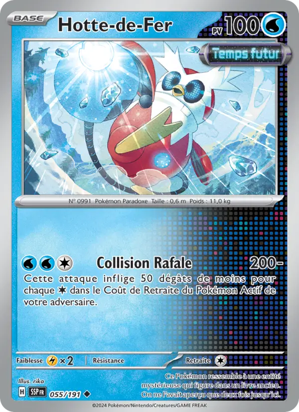Scan HD carte Pokémon Hotte-de-Fer 055/191 — Étincelles Déferlantes