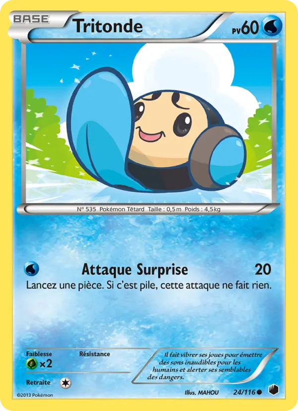 Scan HD carte Pokémon Tritonde 24/116 — Glaciation Plasma