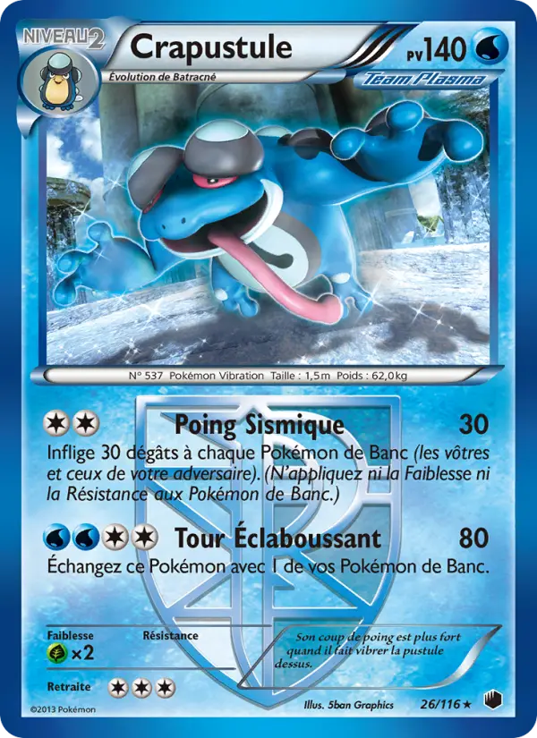 Scan HD carte Pokémon Crapustule 26/116 — Glaciation Plasma