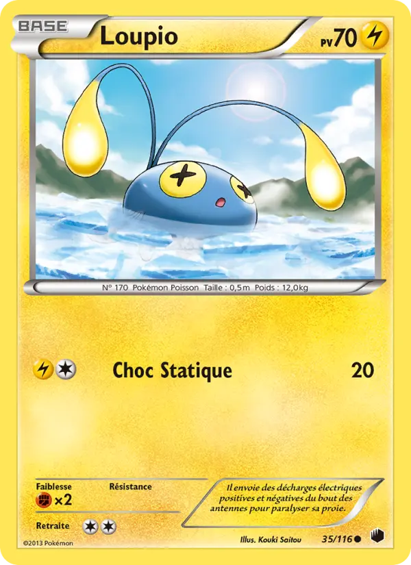 Scan HD carte Pokémon Loupio 35/116 — Glaciation Plasma