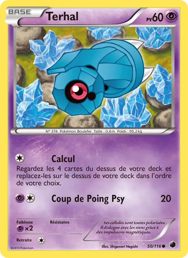 Scan HD carte Pokémon Terhal 50/116 — Glaciation Plasma