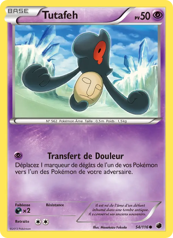 Scan HD carte Pokémon Tutafeh 54/116 — Glaciation Plasma