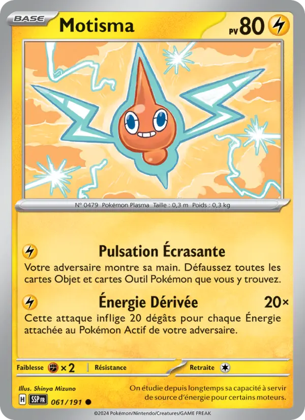 Scan HD carte Pokémon Motisma 061/191 — Étincelles Déferlantes