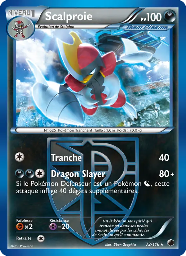 Scan HD carte Pokémon Scalproie 73/116 — Glaciation Plasma