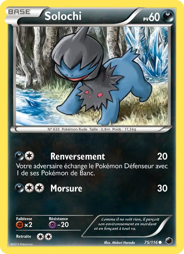 Scan HD carte Pokémon Solochi 75/116 — Glaciation Plasma