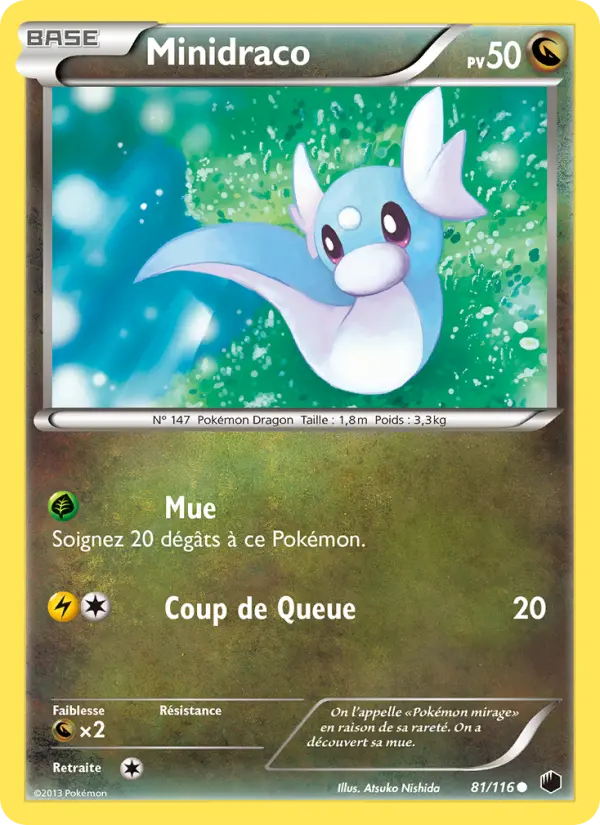 Scan HD carte Pokémon Minidraco 81/116 — Glaciation Plasma