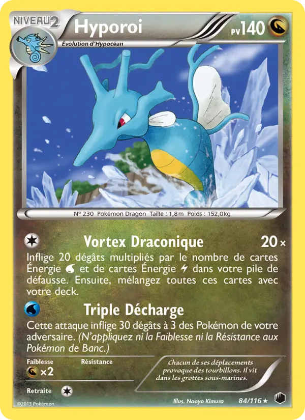 Scan HD carte Pokémon Hyporoi 84/116 — Glaciation Plasma