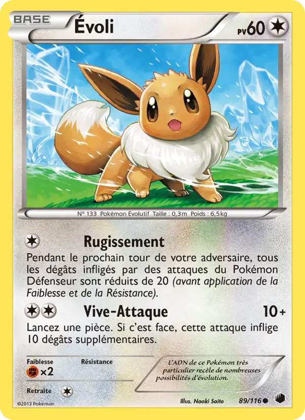 Scan HD carte Pokémon Évoli 89/116 — Glaciation Plasma