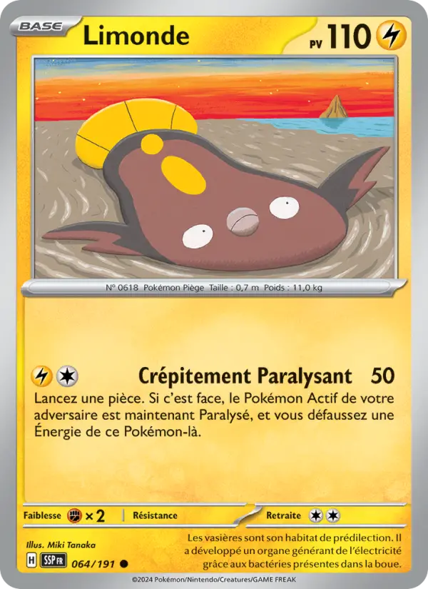 Scan HD carte Pokémon Limonde 064/191 — Étincelles Déferlantes