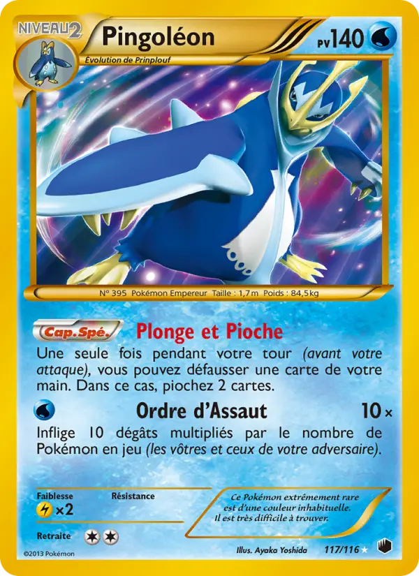 Scan HD carte Pokémon Pingoléon 117/116 — Glaciation Plasma