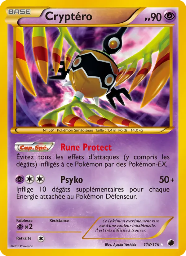 Scan HD carte Pokémon Cryptéro 118/116 — Glaciation Plasma