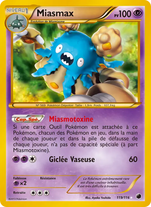 Scan HD carte Pokémon Miasmax 119/116 — Glaciation Plasma