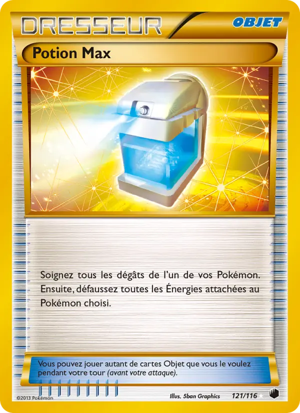 Scan HD carte Pokémon Potion Max 121/116 — Glaciation Plasma