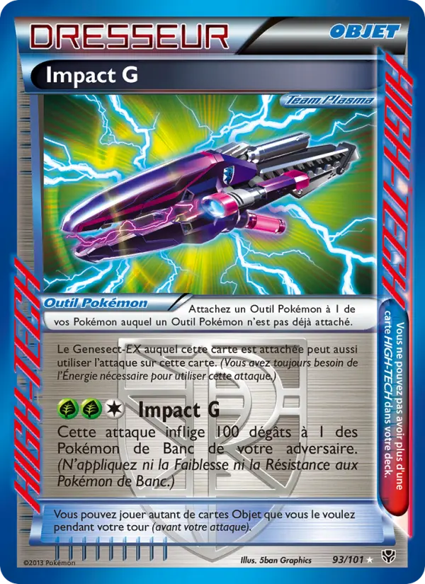 Scan HD carte Pokémon Impact G 93/101 — Explosion Plasma