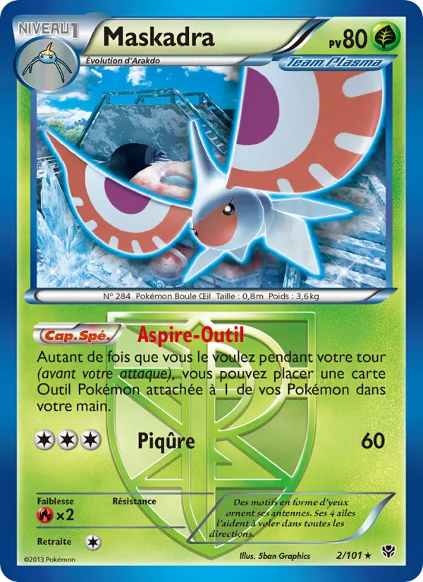 Scan HD carte Pokémon Maskadra 2/101 — Explosion Plasma