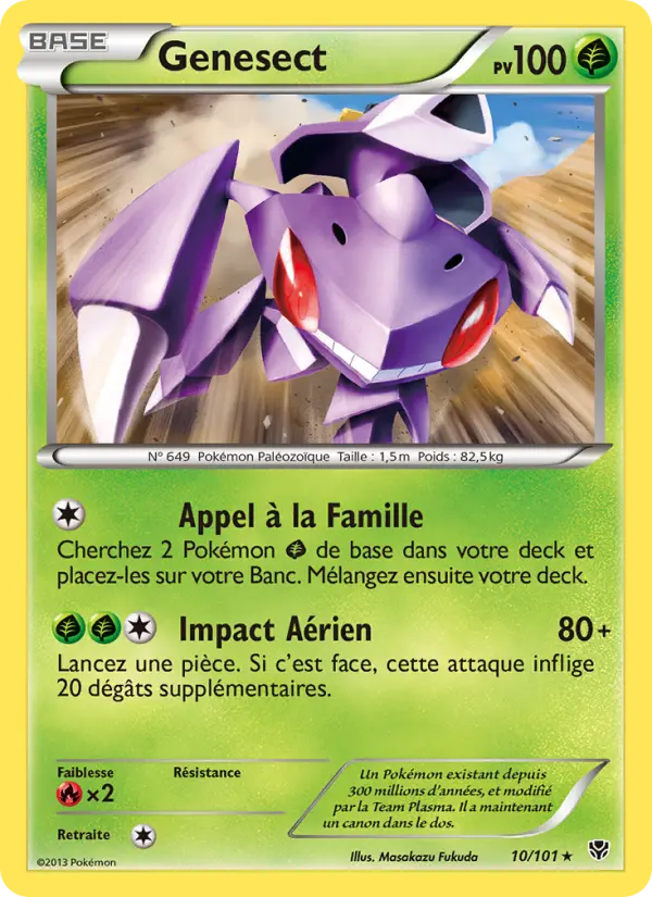 Scan HD carte Pokémon Genesect 10/101 — Explosion Plasma