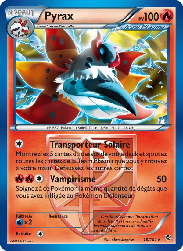 Scan HD carte Pokémon Pyrax 13/101 — Explosion Plasma