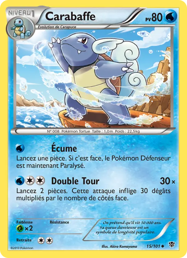 Scan HD carte Pokémon Carabaffe 15/101 — Explosion Plasma