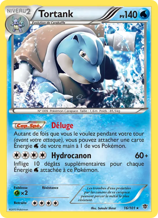 Scan HD carte Pokémon Tortank 16/101 — Explosion Plasma