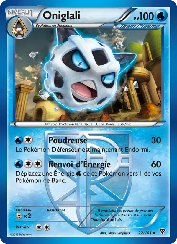 Scan HD carte Pokémon Oniglali 22/101 — Explosion Plasma