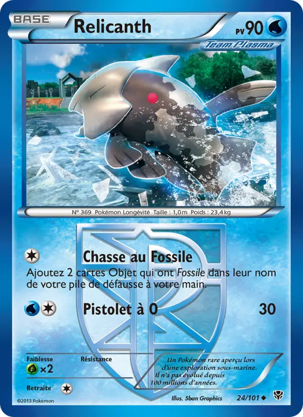 Scan HD carte Pokémon Relicanth 24/101 — Explosion Plasma