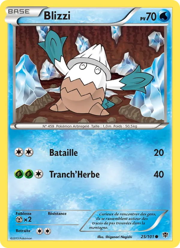 Scan HD carte Pokémon Blizzi 25/101 — Explosion Plasma
