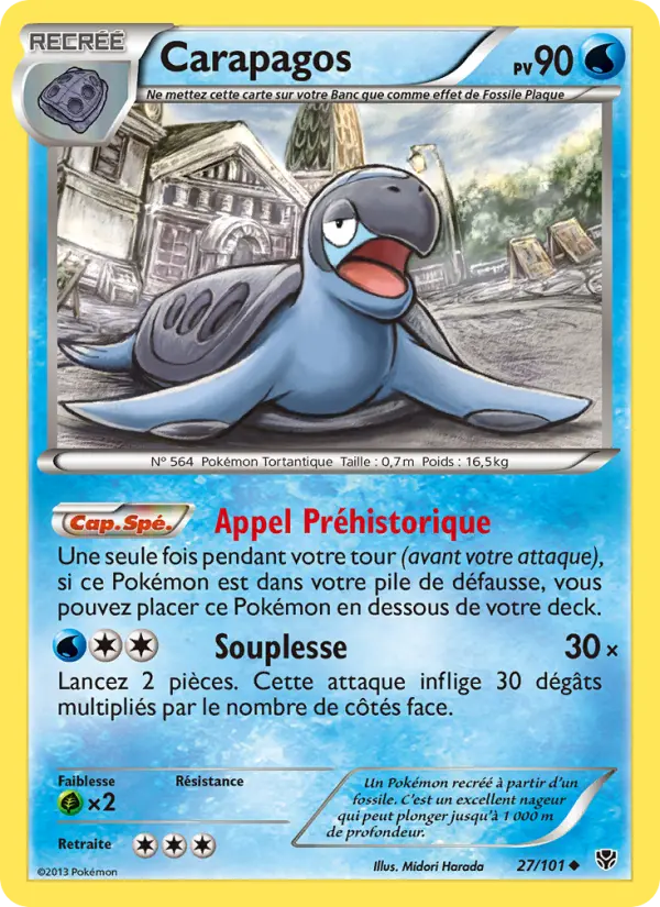Scan HD carte Pokémon Carapagos 27/101 — Explosion Plasma