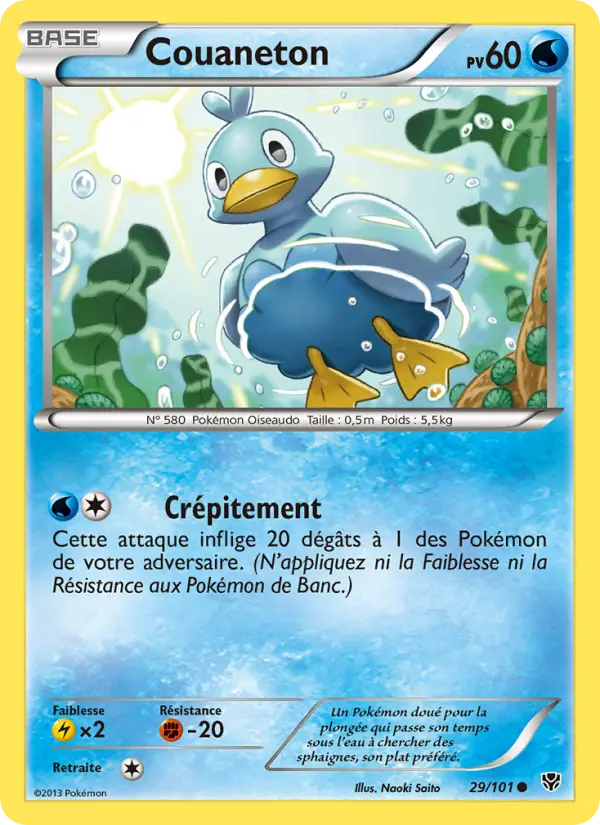 Scan HD carte Pokémon Couaneton 29/101 — Explosion Plasma