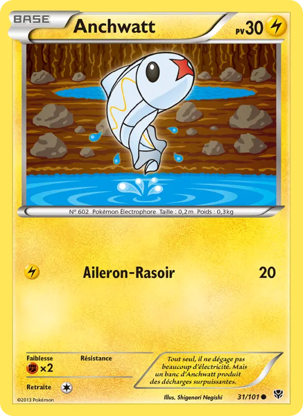 Scan HD carte Pokémon Anchwatt 31/101 — Explosion Plasma