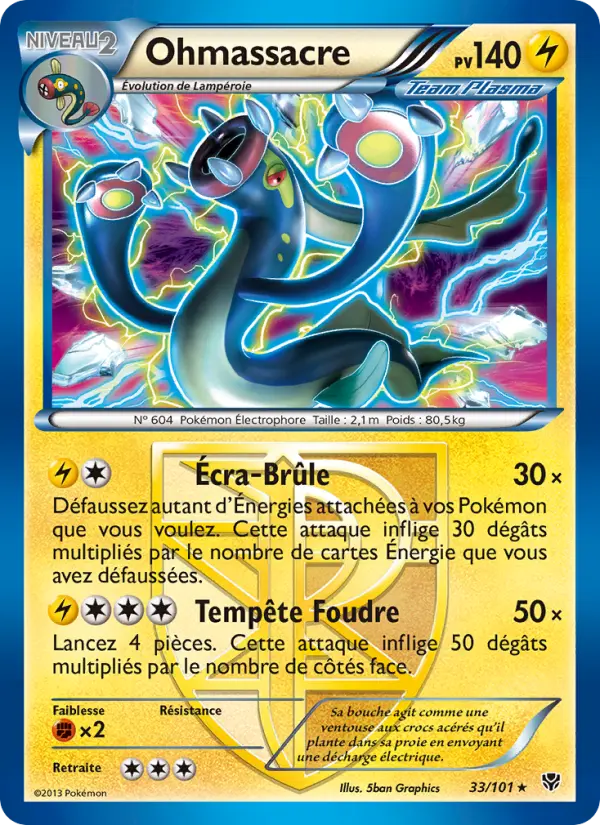 Scan HD carte Pokémon Ohmassacre 33/101 — Explosion Plasma