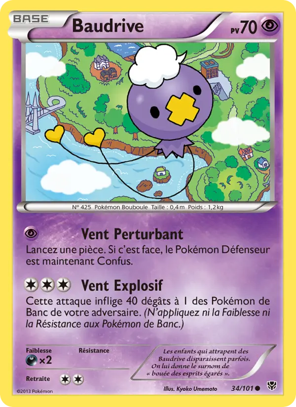 Scan HD carte Pokémon Baudrive 34/101 — Explosion Plasma