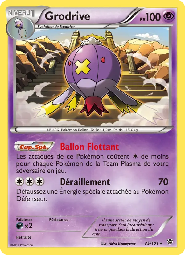 Scan HD carte Pokémon Grodrive 35/101 — Explosion Plasma